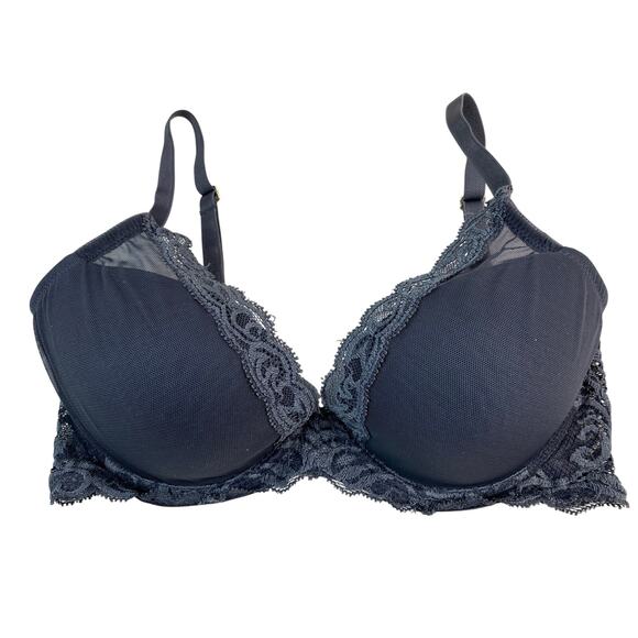 Natori 730023 Women's Size 34D Coal Gray Feathers Contour Plunge Bra - Picture 1 of 7